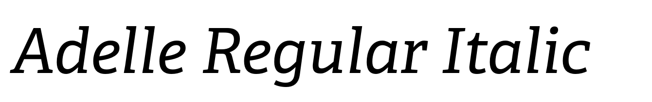 Adelle Regular Italic